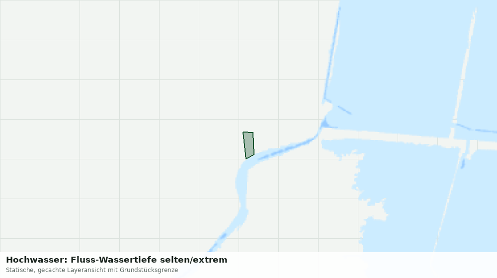 Statische Kartenansicht: Hochwasser: Fluss-Wassertiefe selten/extrem