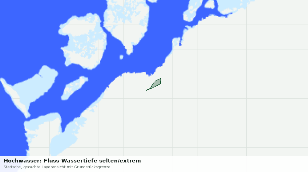 Statische Kartenansicht: Hochwasser: Fluss-Wassertiefe selten/extrem