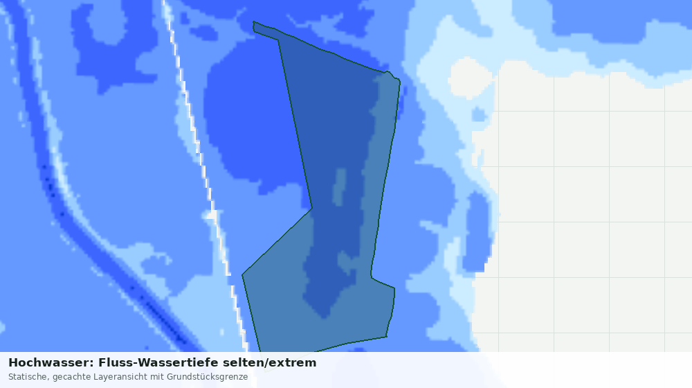 Statische Kartenansicht: Hochwasser: Fluss-Wassertiefe selten/extrem