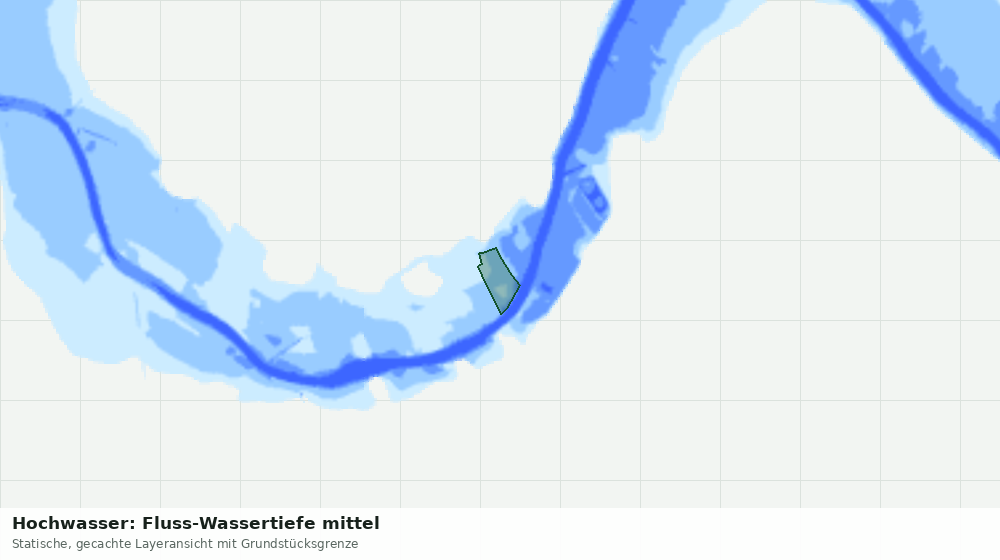 Statische Kartenansicht: Hochwasser: Fluss-Wassertiefe mittel