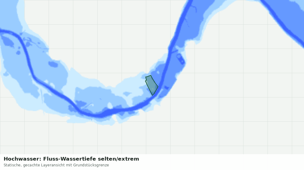 Statische Kartenansicht: Hochwasser: Fluss-Wassertiefe selten/extrem
