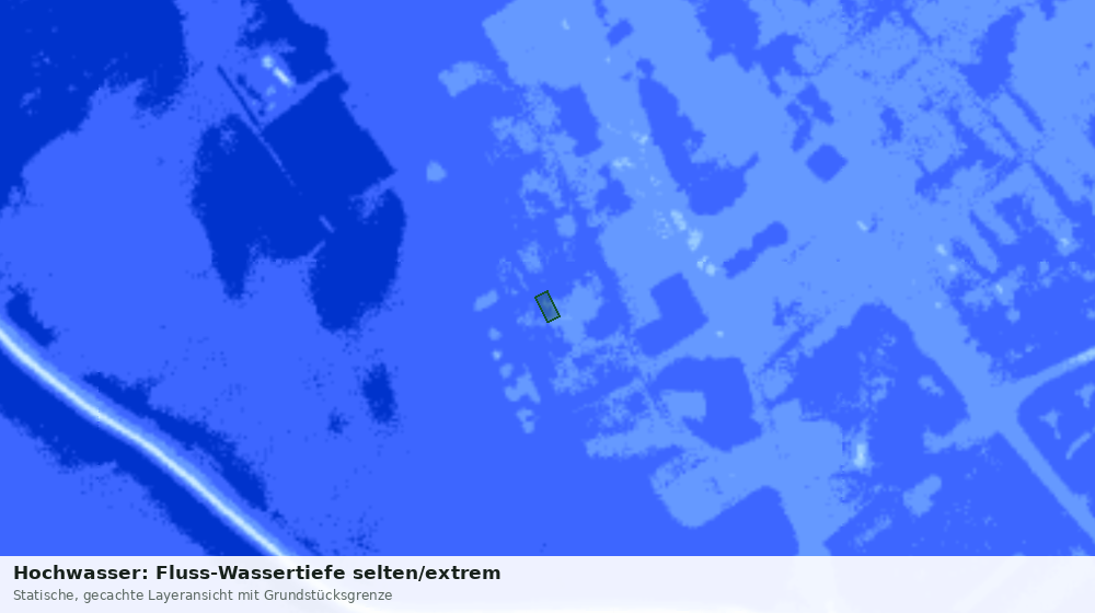 Statische Kartenansicht: Hochwasser: Fluss-Wassertiefe selten/extrem