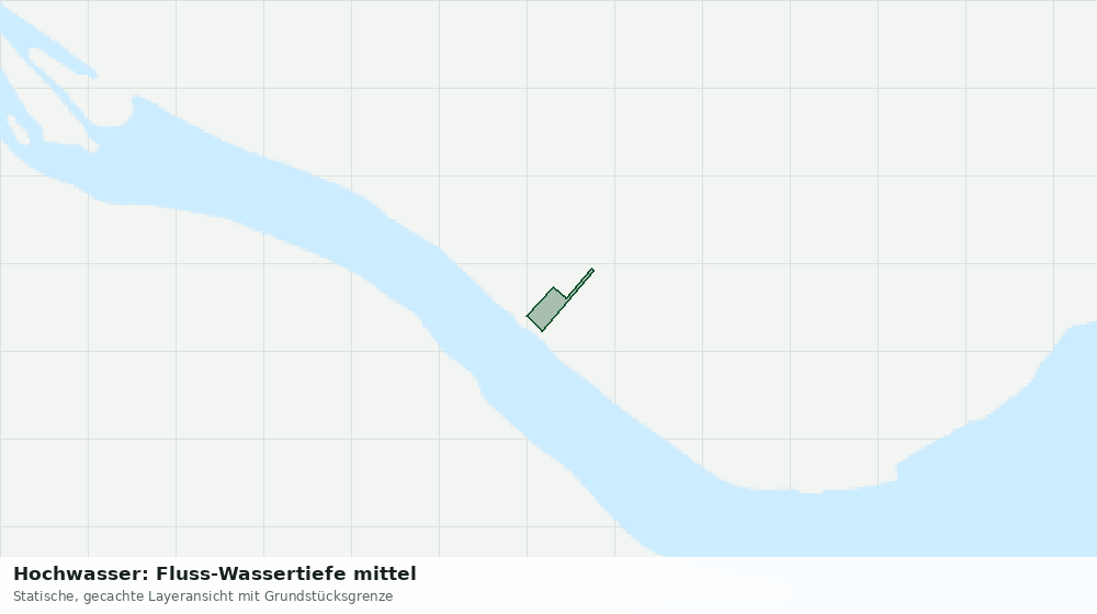 Statische Kartenansicht: Hochwasser: Fluss-Wassertiefe mittel