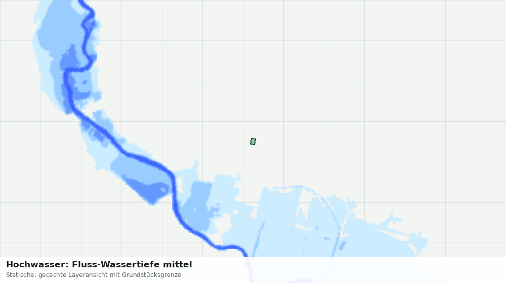 Statische Kartenansicht: Hochwasser: Fluss-Wassertiefe mittel