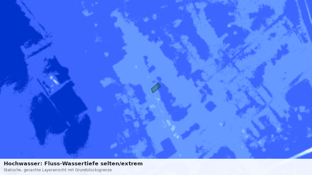 Statische Kartenansicht: Hochwasser: Fluss-Wassertiefe selten/extrem