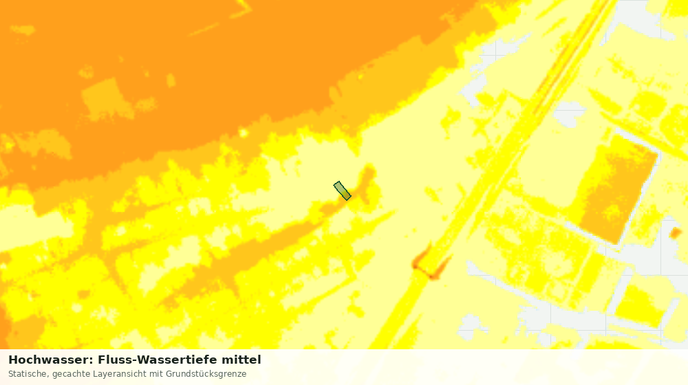 Statische Kartenansicht: Hochwasser: Fluss-Wassertiefe mittel