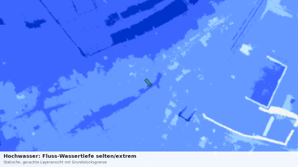 Statische Kartenansicht: Hochwasser: Fluss-Wassertiefe selten/extrem