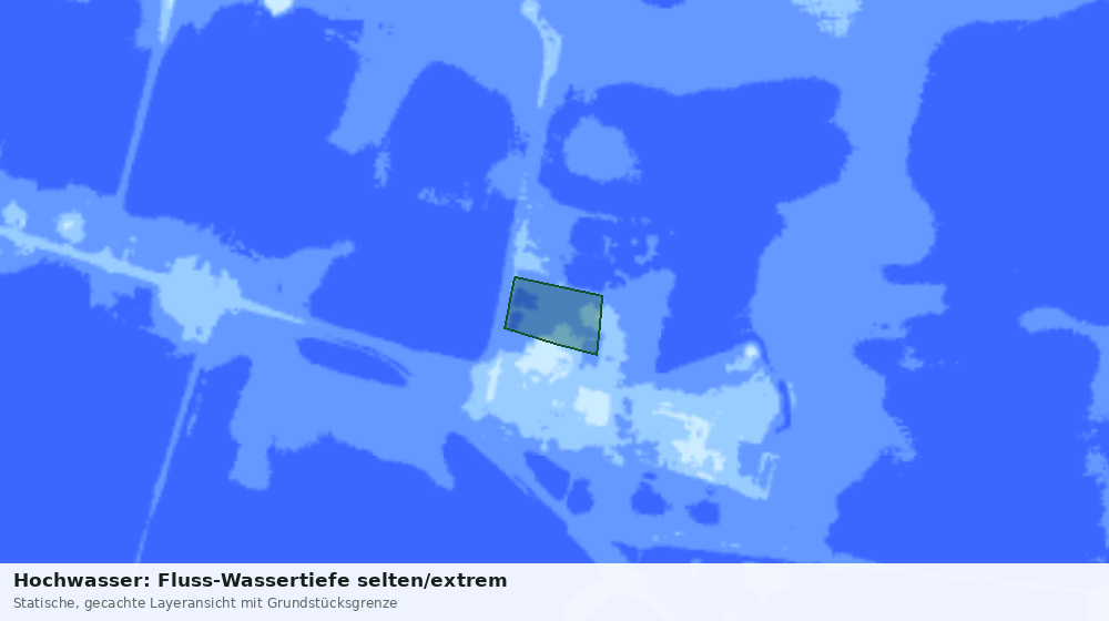 Statische Kartenansicht: Hochwasser: Fluss-Wassertiefe selten/extrem