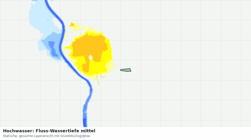 Statische Kartenansicht: Hochwasser: Fluss-Wassertiefe mittel