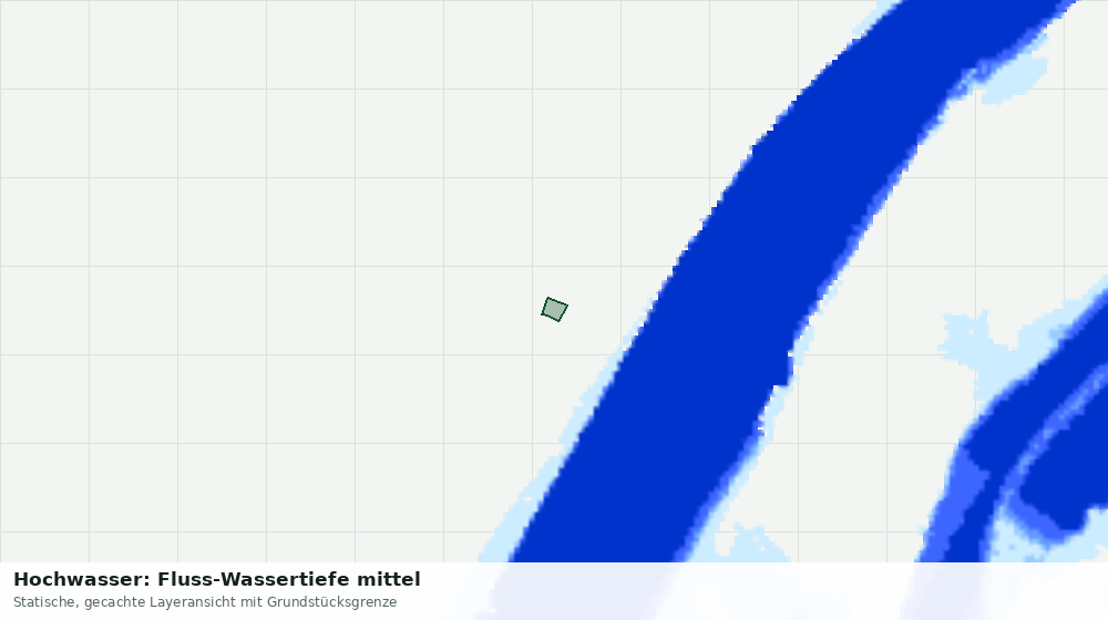 Statische Kartenansicht: Hochwasser: Fluss-Wassertiefe mittel