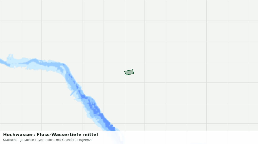 Statische Kartenansicht: Hochwasser: Fluss-Wassertiefe mittel