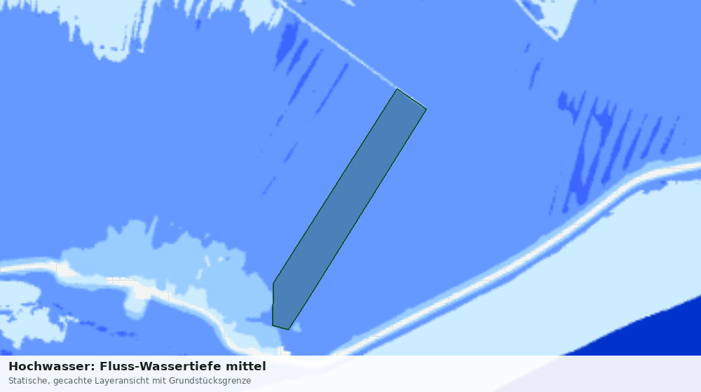 Statische Kartenansicht: Hochwasser: Fluss-Wassertiefe mittel