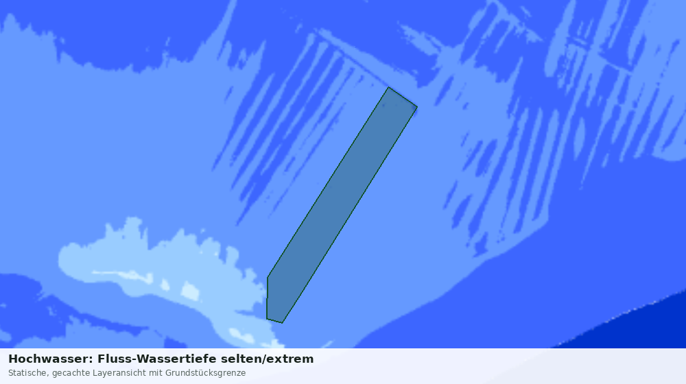 Statische Kartenansicht: Hochwasser: Fluss-Wassertiefe selten/extrem