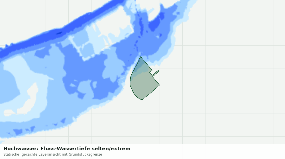 Statische Kartenansicht: Hochwasser: Fluss-Wassertiefe selten/extrem