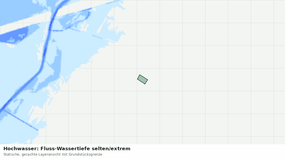 Statische Kartenansicht: Hochwasser: Fluss-Wassertiefe selten/extrem
