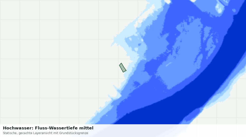 Statische Kartenansicht: Hochwasser: Fluss-Wassertiefe mittel