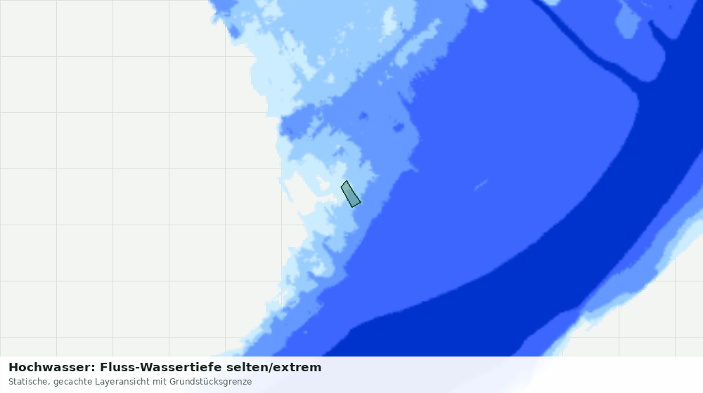 Statische Kartenansicht: Hochwasser: Fluss-Wassertiefe selten/extrem