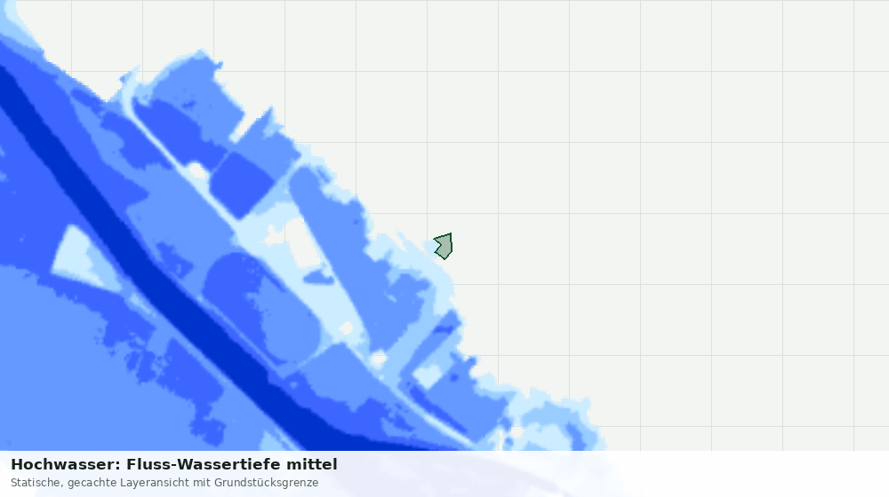 Statische Kartenansicht: Hochwasser: Fluss-Wassertiefe mittel