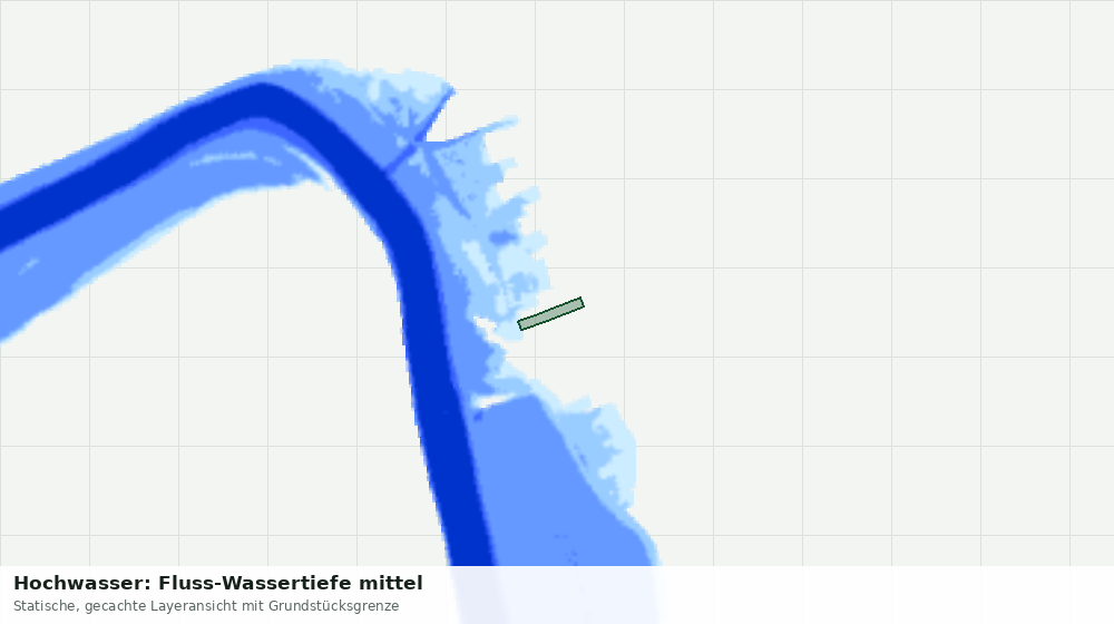 Statische Kartenansicht: Hochwasser: Fluss-Wassertiefe mittel
