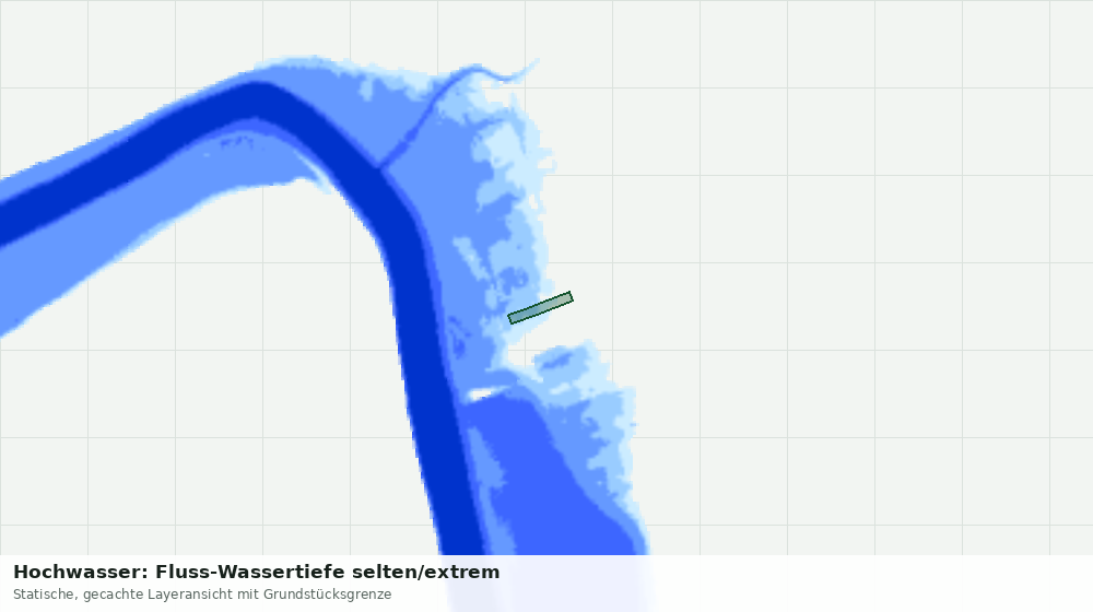Statische Kartenansicht: Hochwasser: Fluss-Wassertiefe selten/extrem