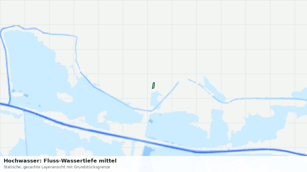Statische Kartenansicht: Hochwasser: Fluss-Wassertiefe mittel