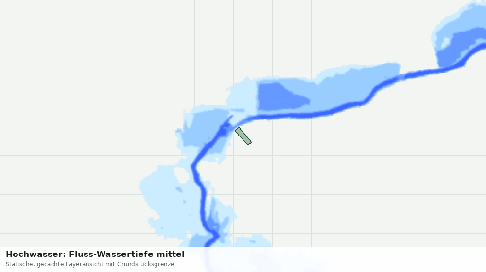 Statische Kartenansicht: Hochwasser: Fluss-Wassertiefe mittel