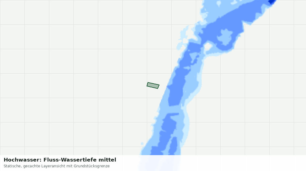 Statische Kartenansicht: Hochwasser: Fluss-Wassertiefe mittel