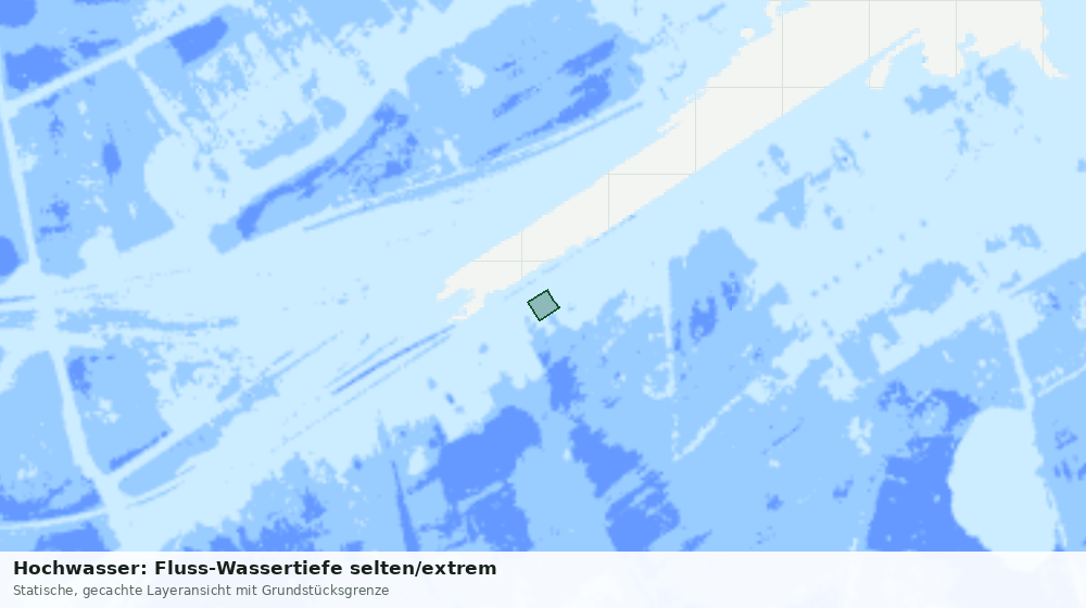 Statische Kartenansicht: Hochwasser: Fluss-Wassertiefe selten/extrem