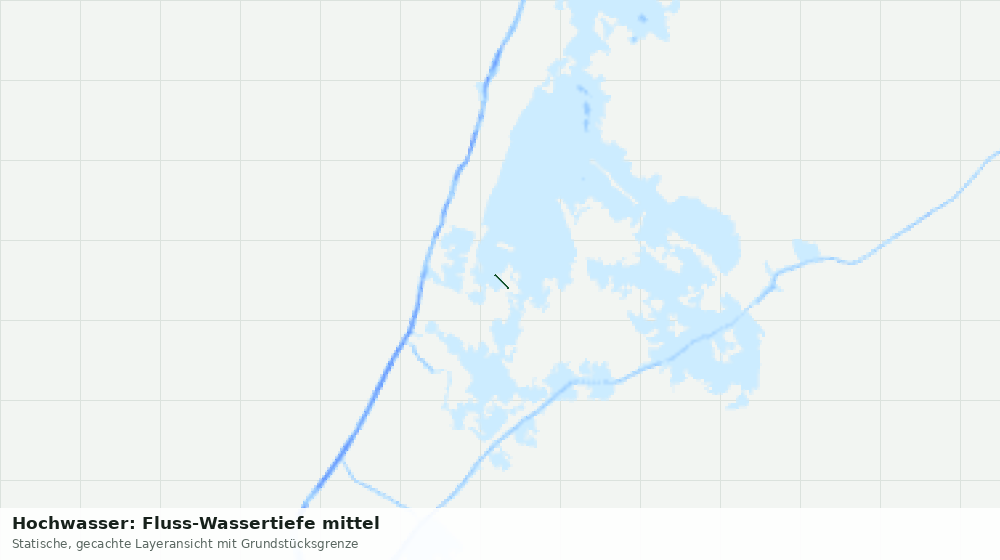 Statische Kartenansicht: Hochwasser: Fluss-Wassertiefe mittel
