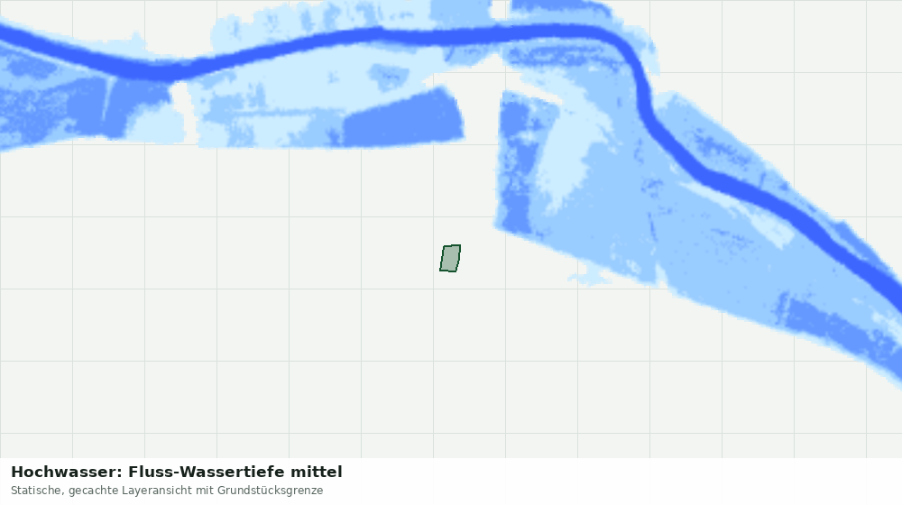 Statische Kartenansicht: Hochwasser: Fluss-Wassertiefe mittel