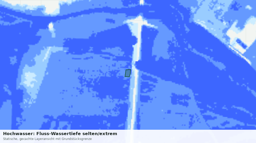 Statische Kartenansicht: Hochwasser: Fluss-Wassertiefe selten/extrem