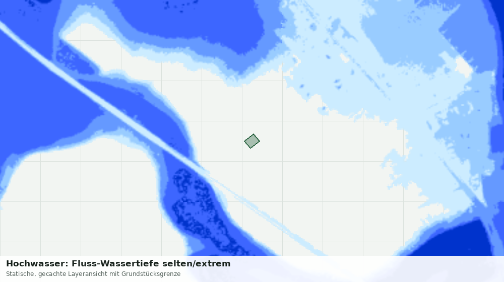 Statische Kartenansicht: Hochwasser: Fluss-Wassertiefe selten/extrem