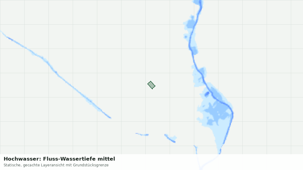 Statische Kartenansicht: Hochwasser: Fluss-Wassertiefe mittel