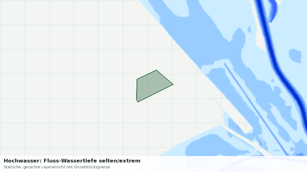 Statische Kartenansicht: Hochwasser: Fluss-Wassertiefe selten/extrem