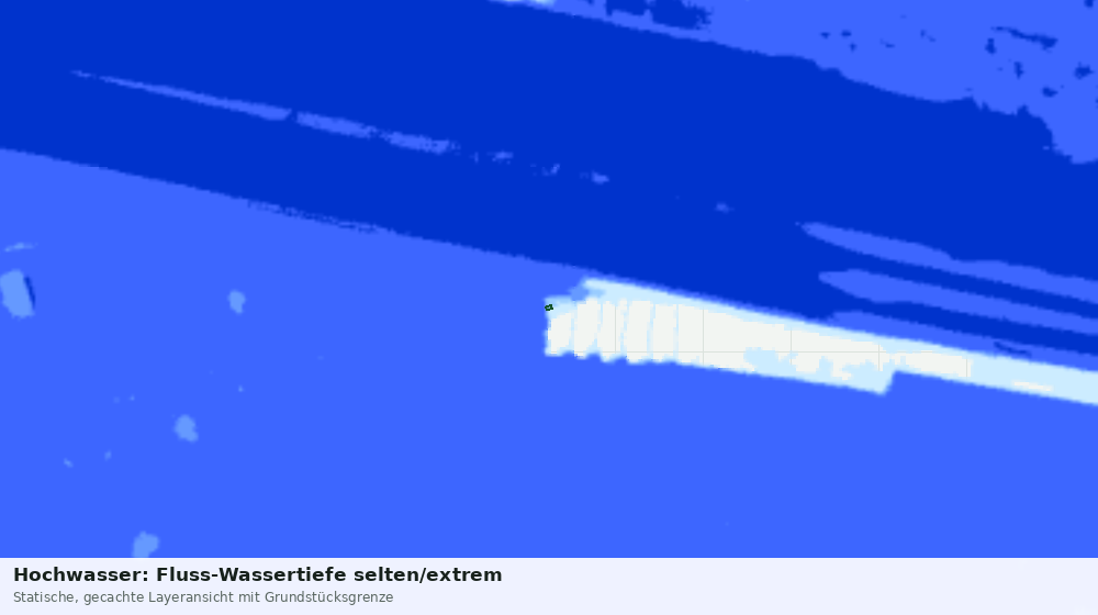 Statische Kartenansicht: Hochwasser: Fluss-Wassertiefe selten/extrem