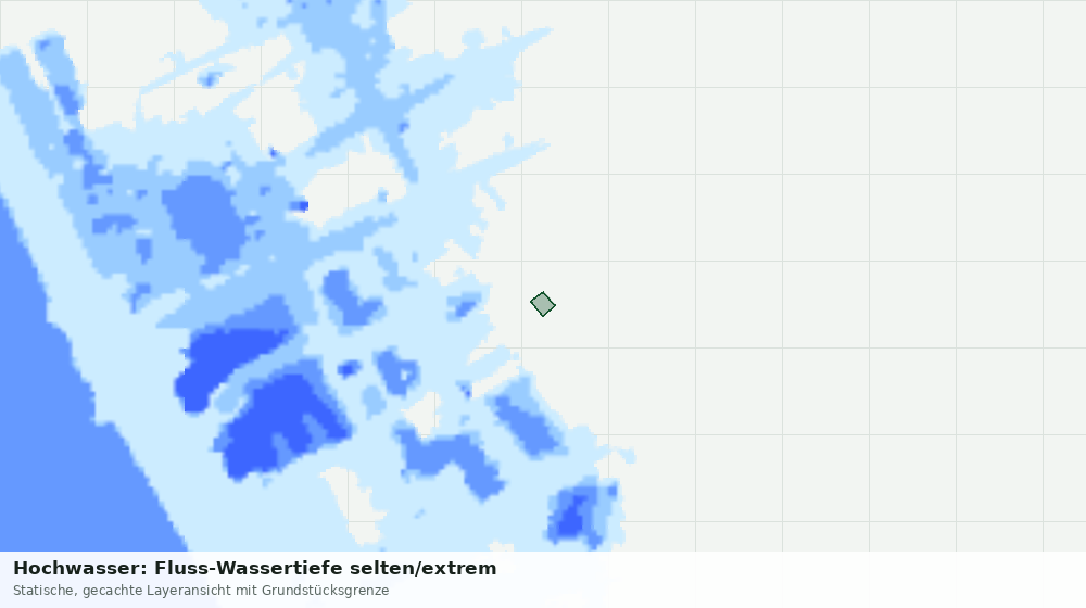 Statische Kartenansicht: Hochwasser: Fluss-Wassertiefe selten/extrem