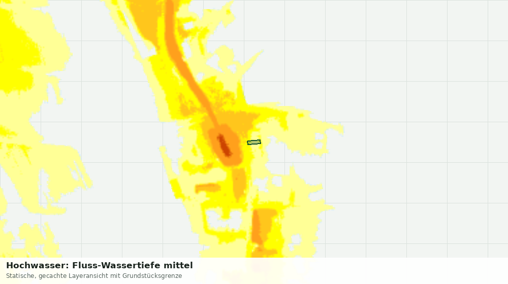 Statische Kartenansicht: Hochwasser: Fluss-Wassertiefe mittel