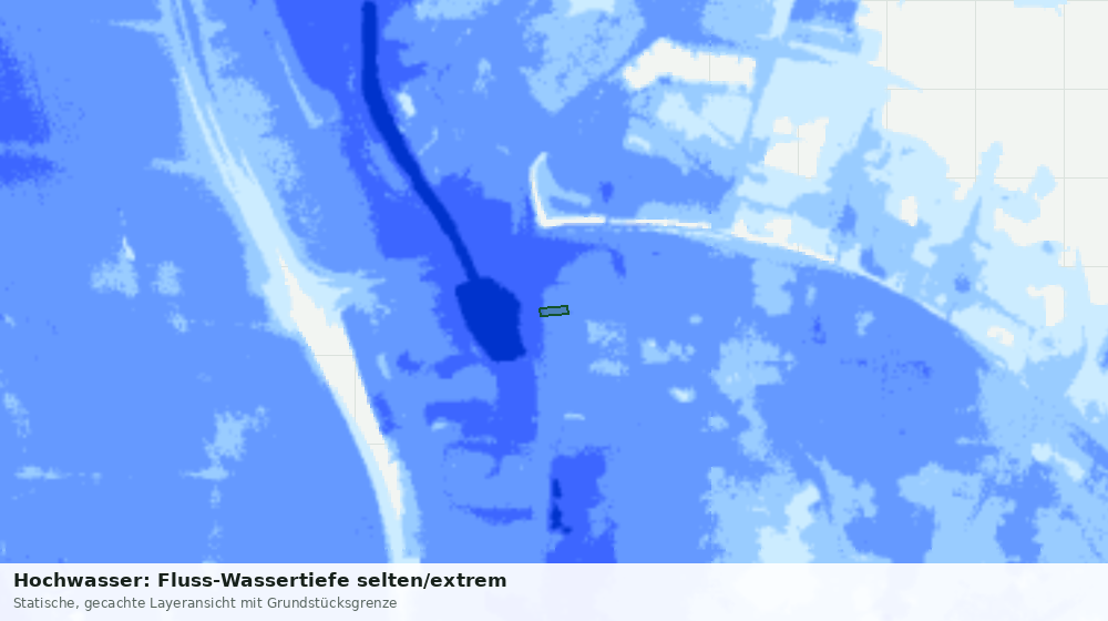 Statische Kartenansicht: Hochwasser: Fluss-Wassertiefe selten/extrem