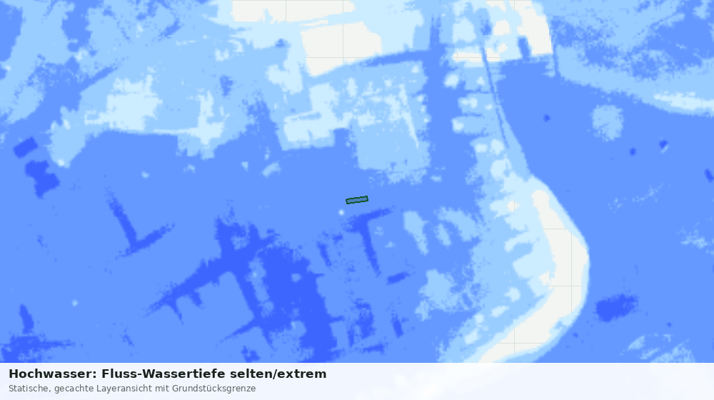 Statische Kartenansicht: Hochwasser: Fluss-Wassertiefe selten/extrem