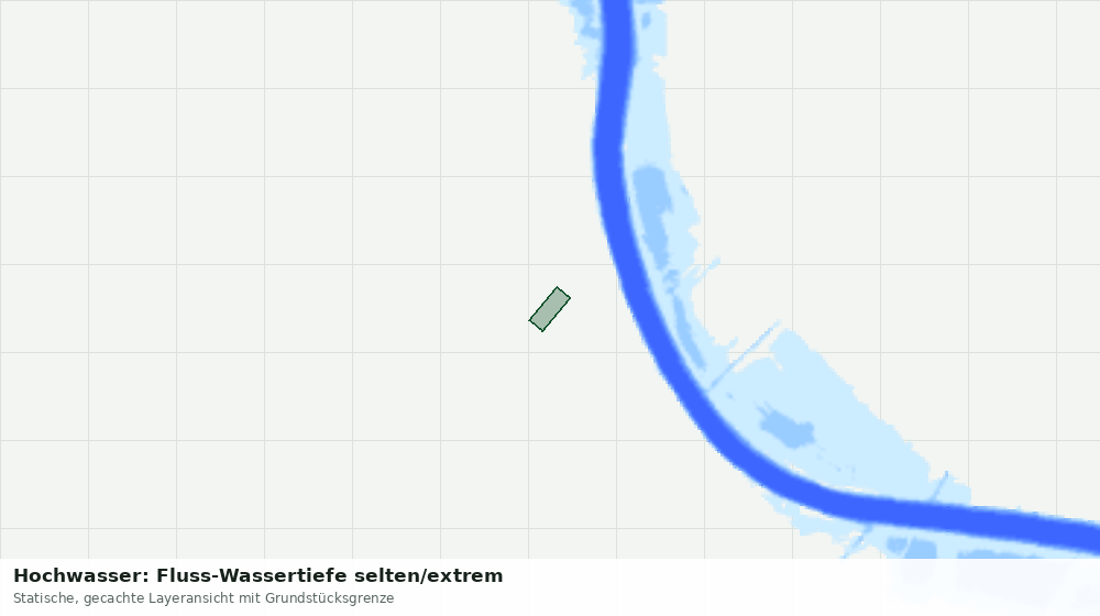 Statische Kartenansicht: Hochwasser: Fluss-Wassertiefe selten/extrem