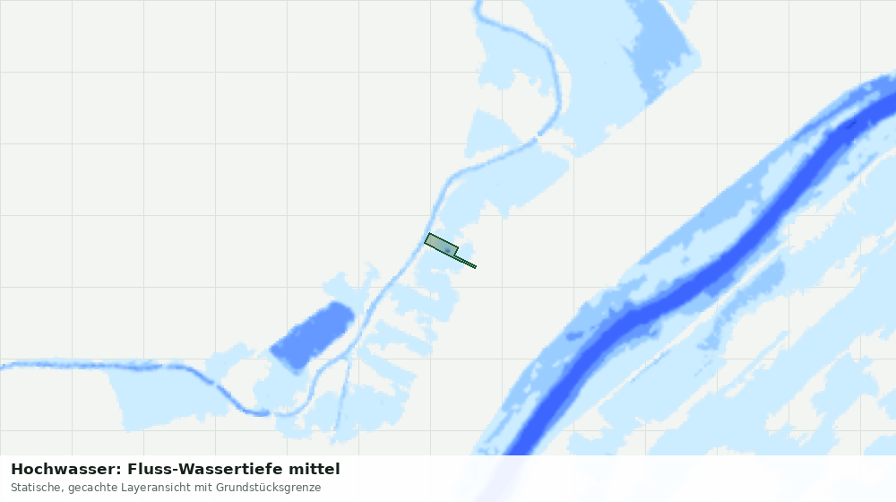 Statische Kartenansicht: Hochwasser: Fluss-Wassertiefe mittel