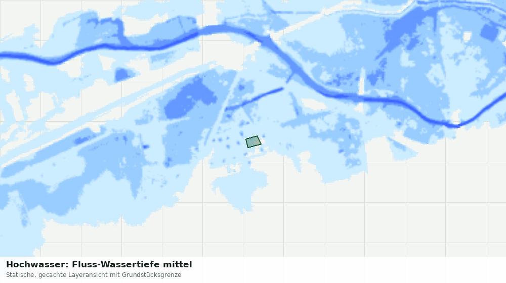 Statische Kartenansicht: Hochwasser: Fluss-Wassertiefe mittel