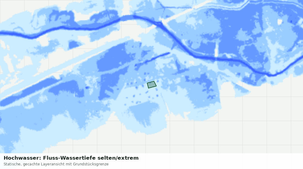 Statische Kartenansicht: Hochwasser: Fluss-Wassertiefe selten/extrem