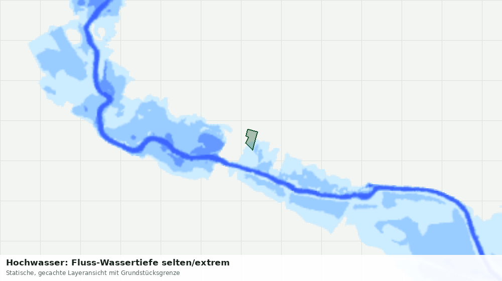 Statische Kartenansicht: Hochwasser: Fluss-Wassertiefe selten/extrem