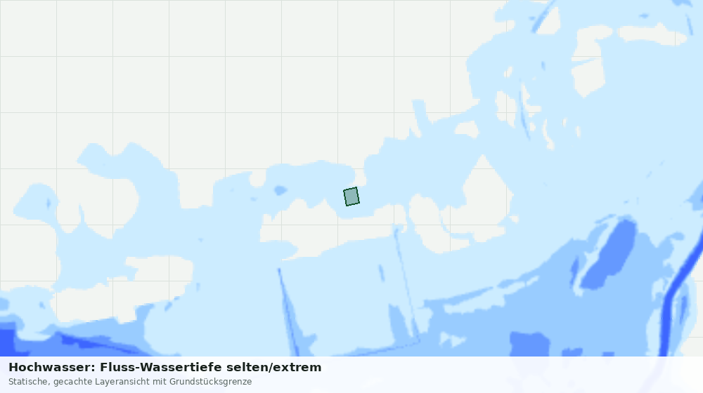 Statische Kartenansicht: Hochwasser: Fluss-Wassertiefe selten/extrem