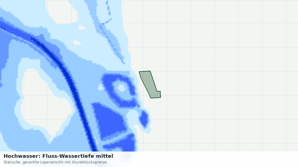Statische Kartenansicht: Hochwasser: Fluss-Wassertiefe mittel