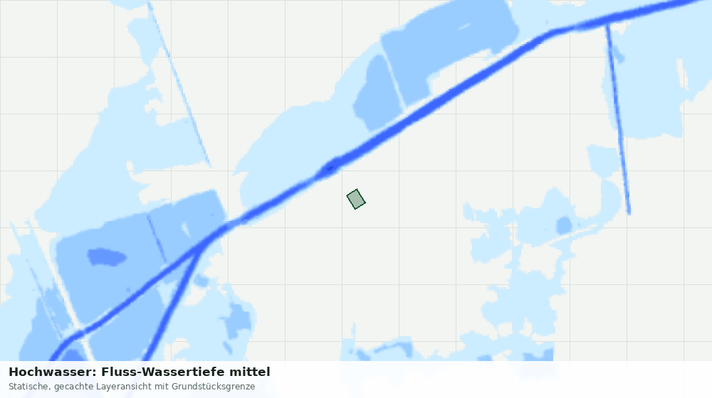 Statische Kartenansicht: Hochwasser: Fluss-Wassertiefe mittel