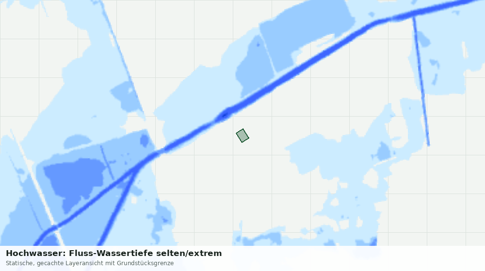 Statische Kartenansicht: Hochwasser: Fluss-Wassertiefe selten/extrem