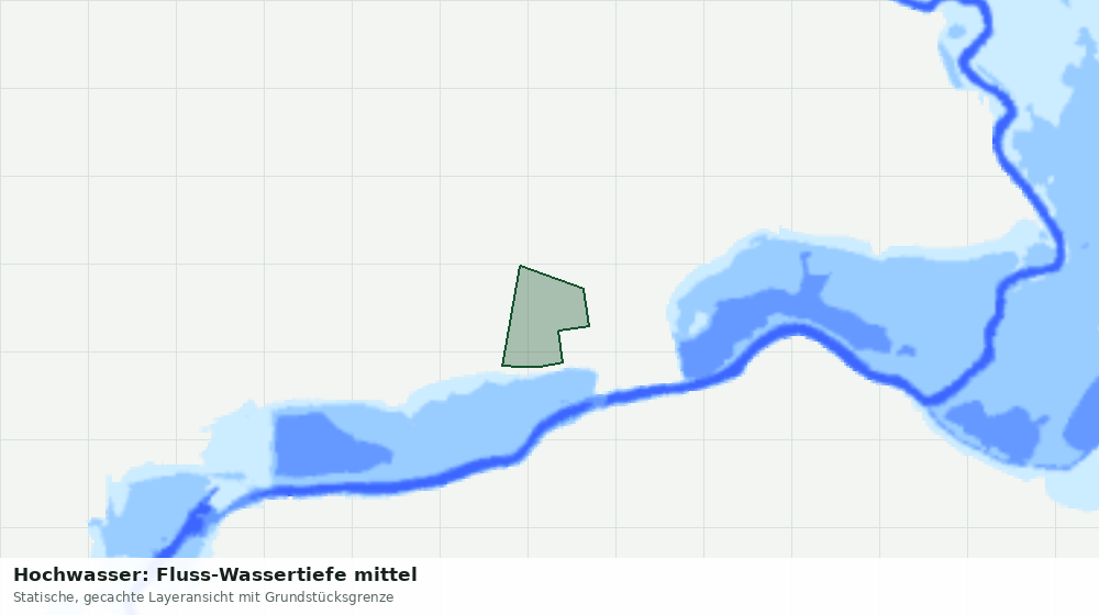 Statische Kartenansicht: Hochwasser: Fluss-Wassertiefe mittel