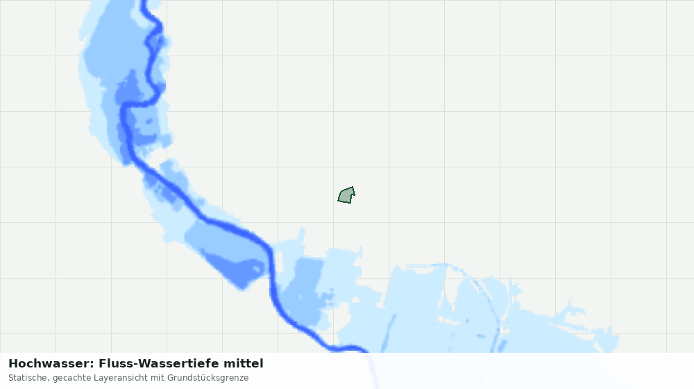 Statische Kartenansicht: Hochwasser: Fluss-Wassertiefe mittel